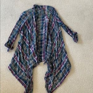 Bohemian En Creme tassel open shirt